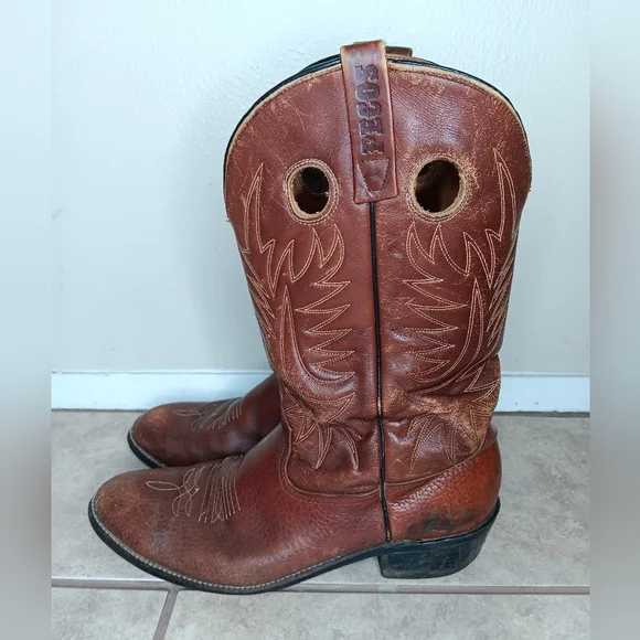 RED WING PECOS Men's Size 13 B Western Boots 9812 Cowboy Brown Leather Made USA - Picture 4 of 12